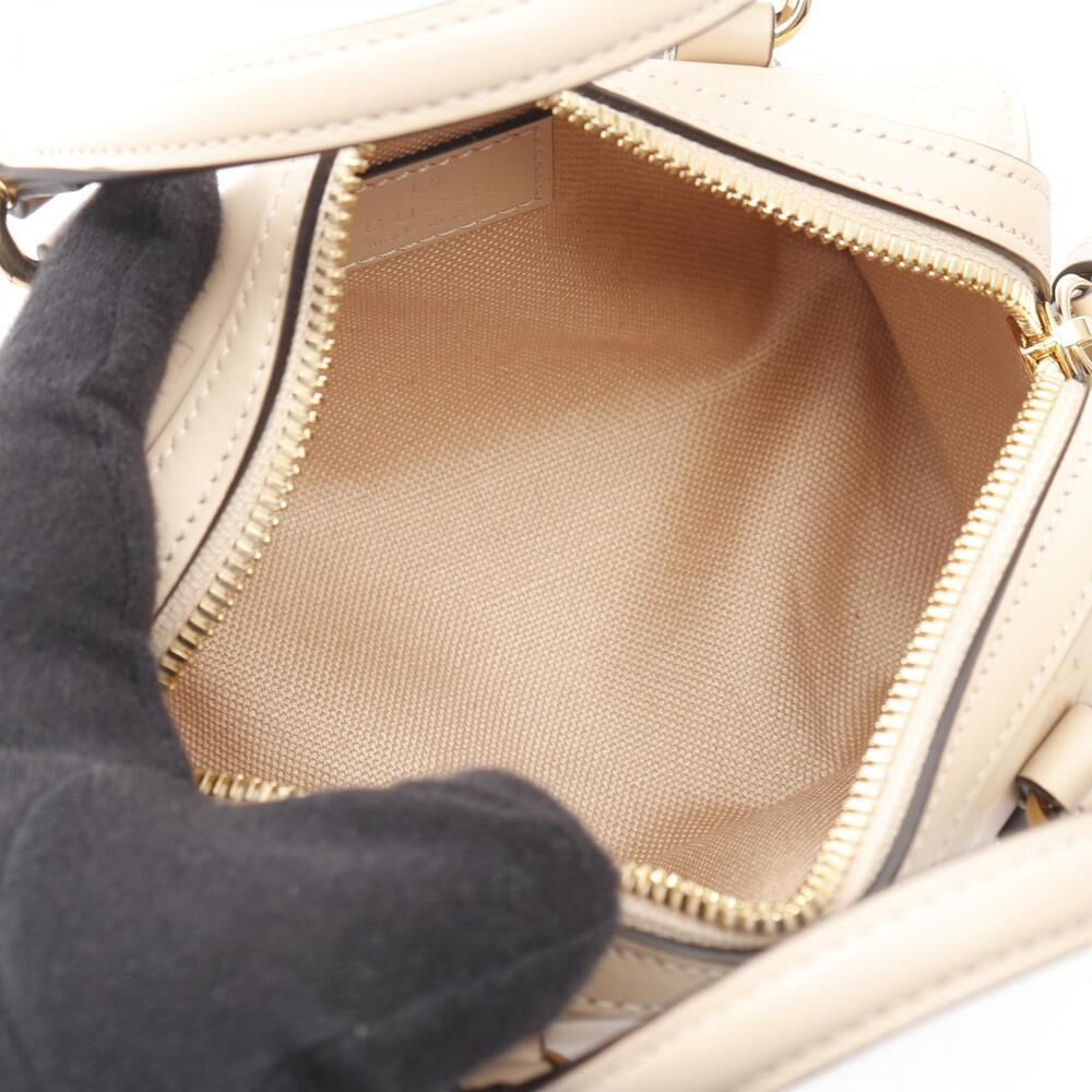 Gucci Leather Super Handbag Beige GG